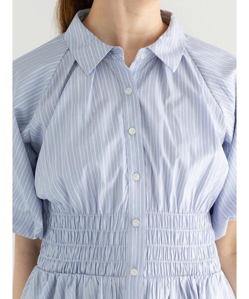 Te chichi（テチチ）の「【松井愛莉着用】バルーンスリーブシャツチュニック（シャツ/ブラウス・レディース・オフホワイト/ブルー/ネイビー・F）」の11枚目の写真