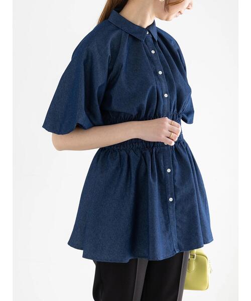 Te chichi（テチチ）の「【松井愛莉着用】バルーンスリーブシャツチュニック（シャツ/ブラウス・レディース・オフホワイト/ブルー/ネイビー・F）」の15枚目の写真