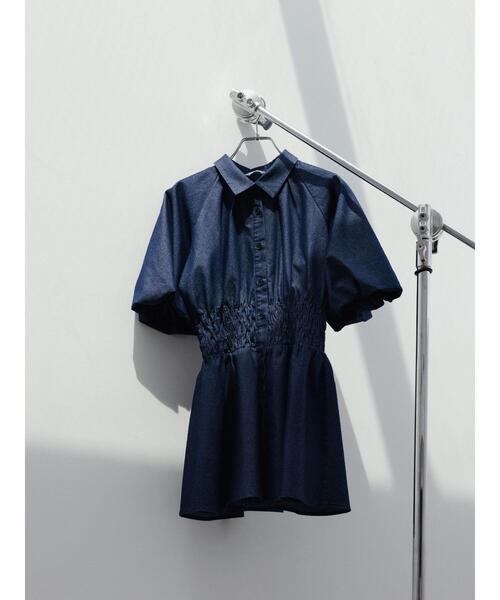 Te chichi（テチチ）の「【松井愛莉着用】バルーンスリーブシャツチュニック（シャツ/ブラウス・レディース・オフホワイト/ブルー/ネイビー・F）」の5枚目の写真