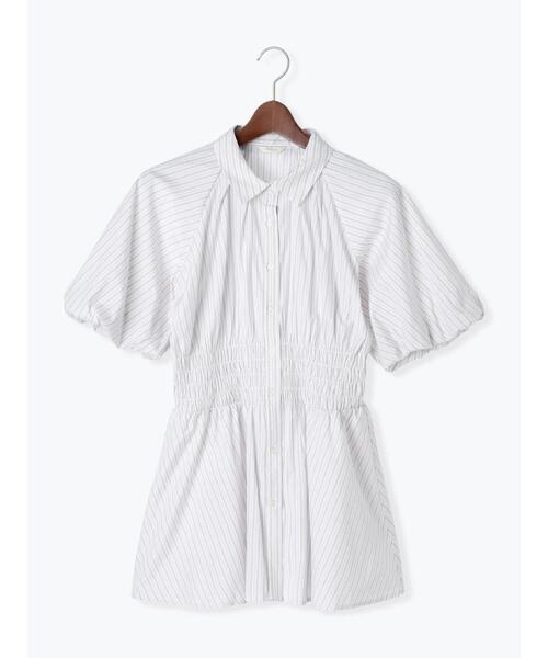 Te chichi（テチチ）の「【松井愛莉着用】バルーンスリーブシャツチュニック（シャツ/ブラウス・レディース・オフホワイト/ブルー/ネイビー・F）」の6枚目の写真