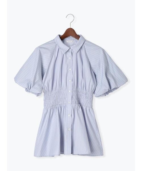 Te chichi（テチチ）の「【松井愛莉着用】バルーンスリーブシャツチュニック（シャツ/ブラウス・レディース・オフホワイト/ブルー/ネイビー・F）」の7枚目の写真