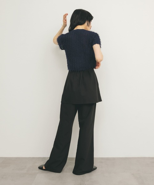 KBF(ケイビーエフ)の「『2サイズ展開』スカートレイヤードフレアパンツ(その他パンツ・レディース・ブラック/チャコールグレー/ベージュ・36/38)」の19枚目の写真
