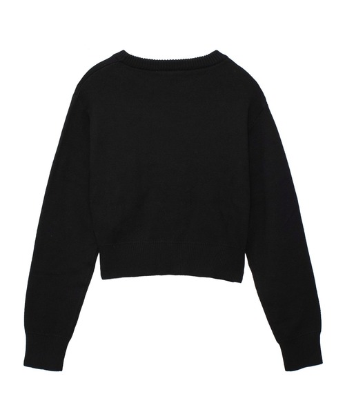 X-girl(エックスガール)の「BUTTERFLY XG LOGO COMPACT KNIT TOP(ニット/セーター・レディース・ブラック/ブラウン/ホワイト・ONE SIZE)」の6枚目の写真