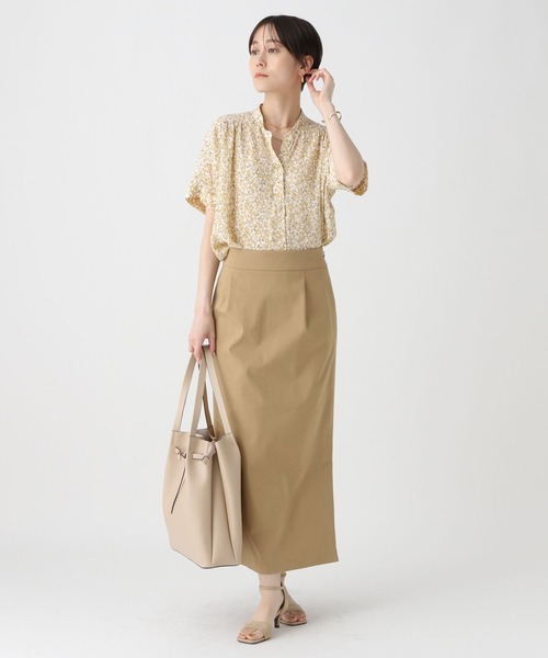 Elura（エルーラ）の「サラサラ着映えスキッパーチュニック/491472（シャツ/ブラウス・レディース・ライトイエロー/ブラック系その他/ライトブルー/ネイビー・FREE）」の20枚目の写真