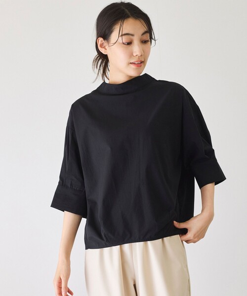 Jayro(ジャイロ)の「ハイネック5分ソデシャツ(シャツ/ブラウス・レディース・ホワイト系その他/ピンク/ブラック・FREE)」の3枚目の写真