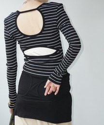 ショルダーパッド オープンバックボーダーロンT chw25a002