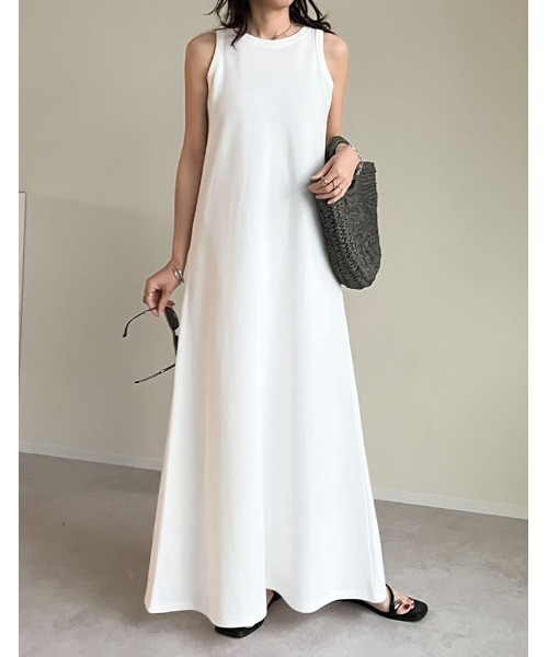 Re:EDIT（リエディ）の「[全骨格きれい見え][低身長/高身長サイズ有][体型カバー][イージーケア]ストレートorフレア選べるシルエットライトダンボールリボン付きノースリーブワンピース（ワンピース・レディース・ブラウン/ホワイト系その他/ブラック系その他/ブラック/アイボリー/ブラウン系その他・SHORT/MEDIUM/TALL/LARGE）」の19枚目の写真