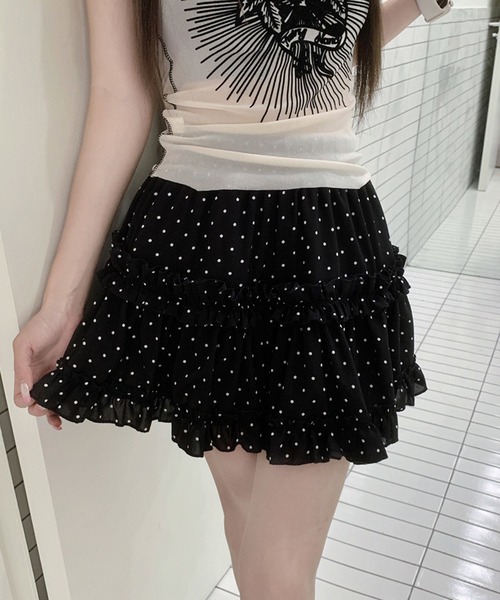 SALE【Alaia】ドット柄ミニスカート セール】水玉柄ミニスカート（スカート）｜AsheKsha（アシクシャ