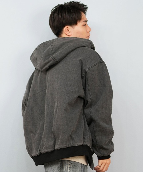 DC（ディーシー）の「DC/ディーシー 25 PADDED HOOD JACKET デニム フードジャケット DJK254027（ブルゾン・メンズ・ブラウン/ブラック系その他/ダークインディゴブルー/ライトインディゴブルー・XL/L/M）」の8枚目の写真