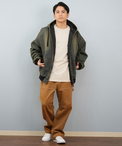 DC（ディーシー）の「DC/ディーシー 25 PADDED HOOD JACKET デニム フードジャケット DJK254027（ブルゾン・メンズ・ブラウン/ブラック系その他/ダークインディゴブルー/ライトインディゴブルー・XL/L/M）」の19枚目の写真