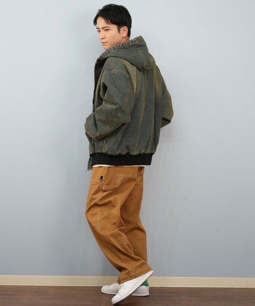 DC（ディーシー）の「DC/ディーシー 25 PADDED HOOD JACKET デニム フードジャケット DJK254027（ブルゾン・メンズ・ブラウン/ブラック系その他/ダークインディゴブルー/ライトインディゴブルー・XL/L/M）」の18枚目の写真