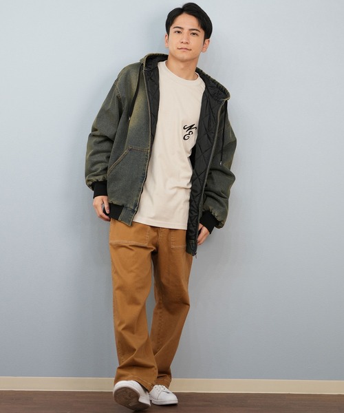 DC（ディーシー）の「DC/ディーシー 25 PADDED HOOD JACKET デニム フードジャケット DJK254027（ブルゾン・メンズ・ブラウン/ブラック系その他/ダークインディゴブルー/ライトインディゴブルー・XL/L/M）」の22枚目の写真