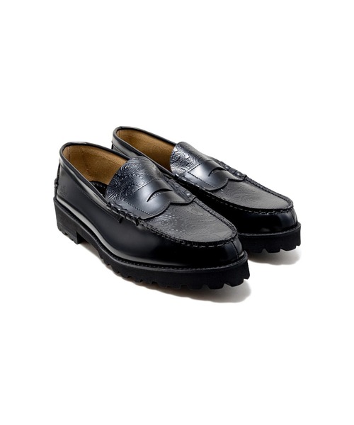 The Kenford Fineshoes(ケンフォードファインシューズ)の「TANK SOLE LOAFERS BLACK PAISLEY(ローファー・メンズ・ブラック・25/25.5/26/26.5)」の4枚目の写真