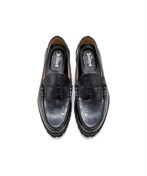 The Kenford Fineshoes(ケンフォードファインシューズ)の「TANK SOLE LOAFERS BLACK PAISLEY(ローファー・メンズ・ブラック・25/25.5/26/26.5)」の5枚目の写真