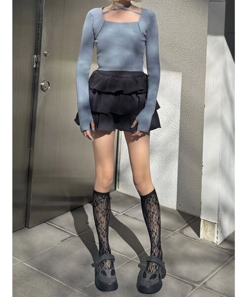 EMODA(エモダ)の「メッシュコンビバルキーシューズ(スニーカー・レディース・ブラック/グレー・SMALL/MEDIUM/LARGE)」の4枚目の写真