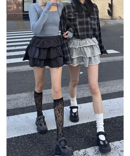 EMODA(エモダ)の「メッシュコンビバルキーシューズ(スニーカー・レディース・ブラック/グレー・SMALL/MEDIUM/LARGE)」の5枚目の写真