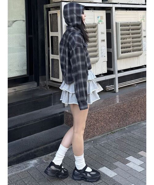 EMODA(エモダ)の「メッシュコンビバルキーシューズ(スニーカー・レディース・ブラック/グレー・SMALL/MEDIUM/LARGE)」の6枚目の写真