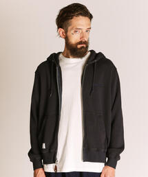 schott（ショット）の「Schott/ショット/LEATHER ELBOW PATCH ZIP HOODED SWEAT/レザー エルボーパッチ ジップパーカー（パーカー）」