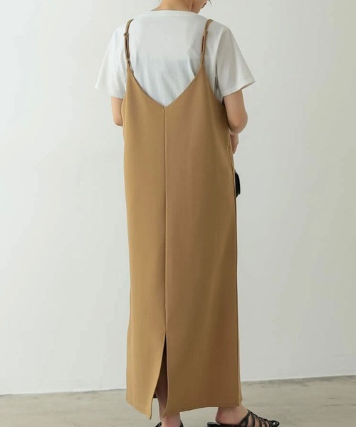 SallyLunn(サリーラン)の「バックスリットキャミワンピース(ワンピース・レディース・ベージュ/ブラック・LARGE/MEDIUM)」の8枚目の写真