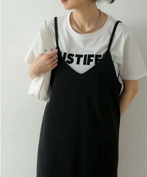 SallyLunn(サリーラン)の「バックスリットキャミワンピース(ワンピース・レディース・ベージュ/ブラック・LARGE/MEDIUM)」の9枚目の写真