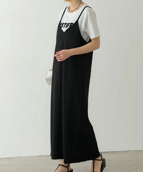 SallyLunn(サリーラン)の「バックスリットキャミワンピース(ワンピース・レディース・ベージュ/ブラック・LARGE/MEDIUM)」の10枚目の写真
