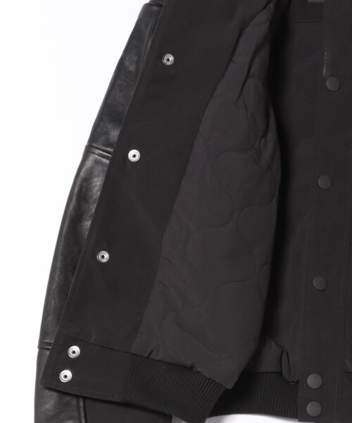 G-STAR（ジースター）の「Varsity Leather Jacket/レザーナイロンファブリックミックススタジャン（スタジャン・メンズ・ダークブラック・SMALL/X-SMALL/LARGE/MEDIUM）」の8枚目の写真