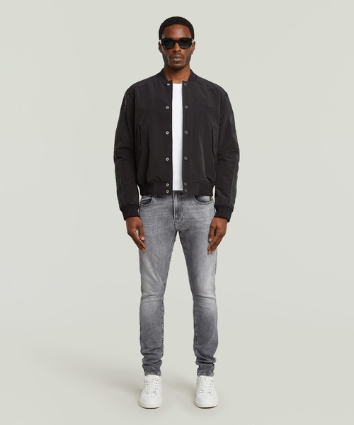 G-STAR（ジースター）の「Varsity Leather Jacket/レザーナイロンファブリックミックススタジャン（スタジャン・メンズ・ダークブラック・SMALL/X-SMALL/LARGE/MEDIUM）」の4枚目の写真