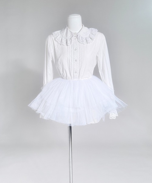 MAISON SELECT(メゾンセレクト)の「6A7 ボリュームフリル ショートパニエ(スカート・レディース・ホワイト/ブラック・ONESIZE)」の19枚目の写真