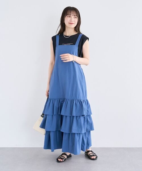 ELENCARE DUE(エレンカーレデュエ)の「・ELENCARE DUE ティアードサロペット(サロペット/オーバーオール・レディース・ブルー/アイボリー/ブラック・FREE)」の17枚目の写真