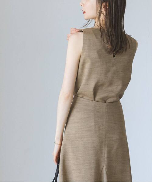 Noble（ノーブル）の「《追加》フリンジヘムレイヤードワンピース（ワンピース・レディース・モカ/ベージュ/マスタード・36/38）」の9枚目の写真