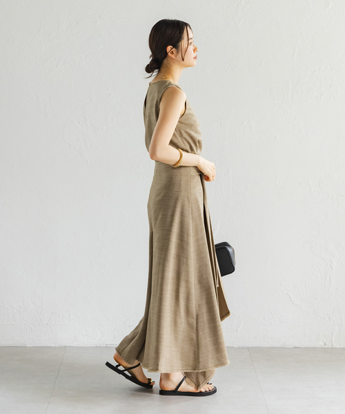 Noble（ノーブル）の「《追加》フリンジヘムレイヤードワンピース（ワンピース・レディース・モカ/ベージュ/マスタード・36/38）」の18枚目の写真