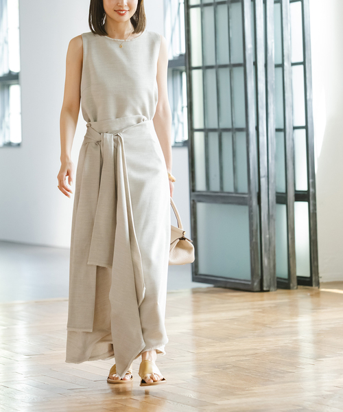 追加》フリンジヘムレイヤードワンピース（ワンピース）｜NOBLE