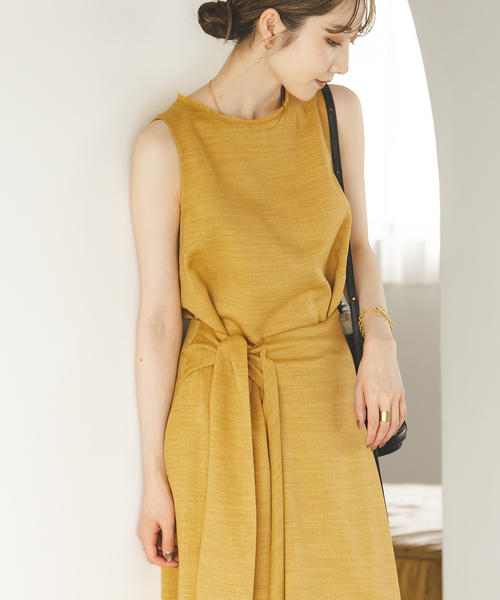 追加》フリンジヘムレイヤードワンピース（ワンピース）｜NOBLE