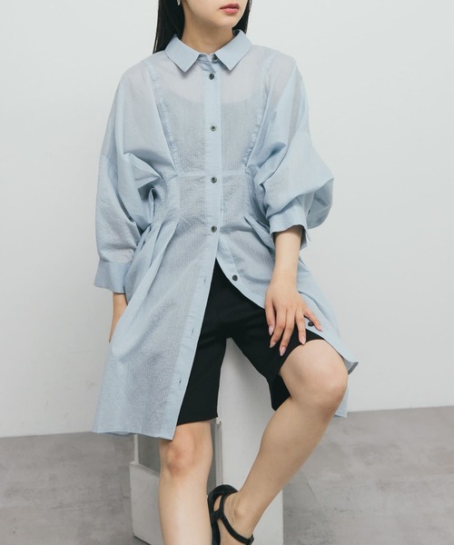 KBF（ケイビーエフ）の「ウエストタックシアーストライプミニワンピース（ワンピース・レディース・ホワイト系その他/ブルー系その他/グレー系その他・ONE）」の21枚目の写真