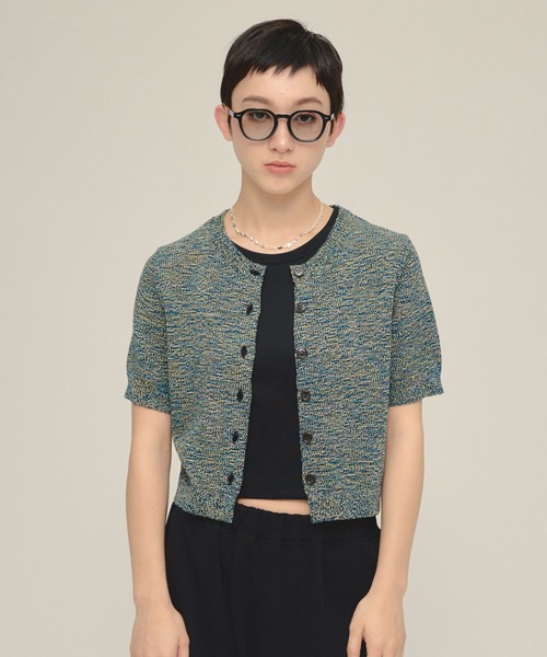 カーディガン 「eL」5G Melange Cardigan SS/491045 レディース eL】5G Melange Cardigan SS/491045（カーディガン/ボレロ）｜eL