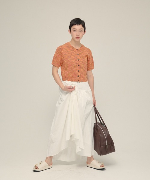 カーディガン 「eL」5G Melange Cardigan SS/491045 レディース eL】5G Melange Cardigan SS/491045（カーディガン/ボレロ）｜eL