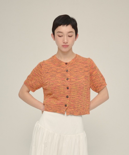 カーディガン 「eL」5G Melange Cardigan SS/491045 レディース eL】5G Melange Cardigan SS/491045（カーディガン/ボレロ）｜eL