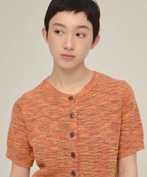 eL】5G Melange Cardigan SS/491045（カーディガン/ボレロ）｜eL