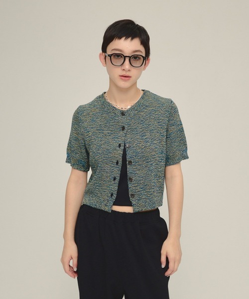 eL（エル）の「【eL】5G Melange Cardigan SS/491045（カーディガン/ボレロ・レディース・ブルー系その他/オレンジ・FREE）」の20枚目の写真