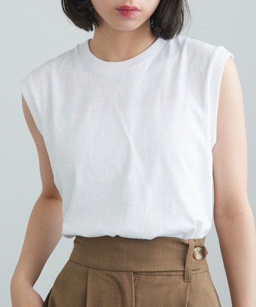 TRUSS(トラス)の「【TRUSS】ウィメンズ ノースリーブ Tシャツ WOS-808(Tシャツ/カットソー・レディース・ホワイト/ブラック・M)」の6枚目の写真