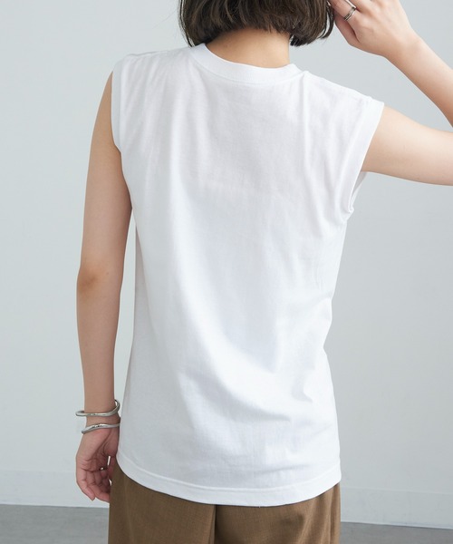 TRUSS(トラス)の「【TRUSS】ウィメンズ ノースリーブ Tシャツ WOS-808(Tシャツ/カットソー・レディース・ホワイト/ブラック・M)」の9枚目の写真