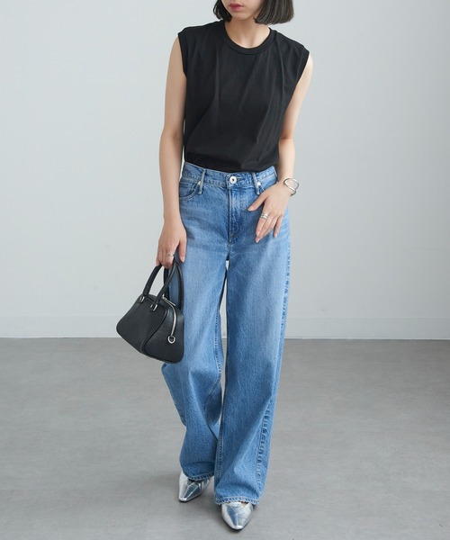 TRUSS(トラス)の「【TRUSS】ウィメンズ ノースリーブ Tシャツ WOS-808(Tシャツ/カットソー・レディース・ホワイト/ブラック・M)」の16枚目の写真