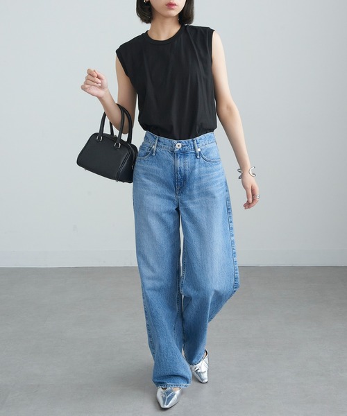 TRUSS(トラス)の「【TRUSS】ウィメンズ ノースリーブ Tシャツ WOS-808(Tシャツ/カットソー・レディース・ホワイト/ブラック・M)」の17枚目の写真