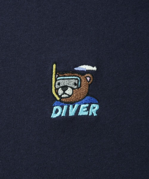 j.n.r.d(ジェー・エヌ・アール・ディー)の「【接触冷感】j.n.r.d/ワンポイントベア刺繍Tシャツ(Tシャツ/カットソー・メンズ・ベージュ/ネイビー/ホワイト・L/LL/S/M)」の4枚目の写真
