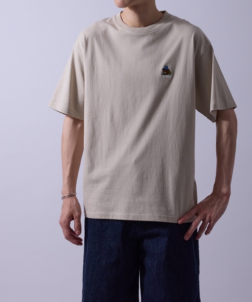 j.n.r.d(ジェー・エヌ・アール・ディー)の「【接触冷感】j.n.r.d/ワンポイントベア刺繍Tシャツ(Tシャツ/カットソー・メンズ・ベージュ/ネイビー/ホワイト・L/LL/S/M)」の16枚目の写真