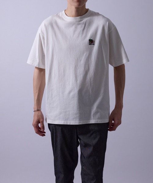 j.n.r.d(ジェー・エヌ・アール・ディー)の「【接触冷感】j.n.r.d/ワンポイントベア刺繍Tシャツ(Tシャツ/カットソー・メンズ・ベージュ/ネイビー/ホワイト・L/LL/S/M)」の15枚目の写真