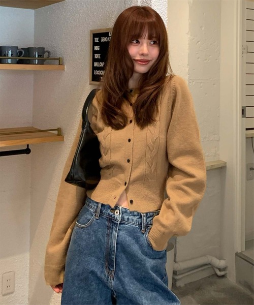 20周年限定】イタリアヤーン手編みニットカーデ | LOUNGEDRESS