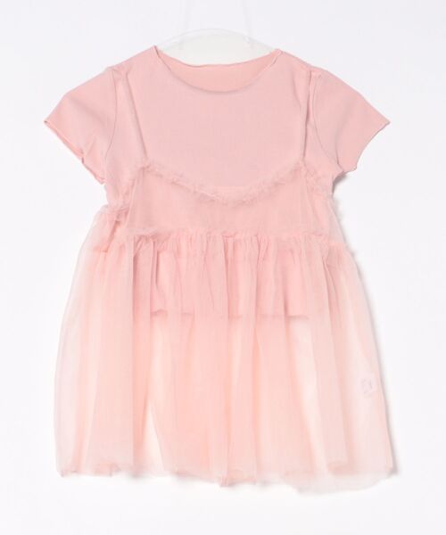 Jasmine Grandiflorum（ジャスミングランディフローラム）の「【Jasmine】チュールフリルキャミソール＋ベーシックショートTシャツ (SS)（アンサンブル・レディース・アイボリー/グレー/ブルー/ピンク・FREE）」の4枚目の写真