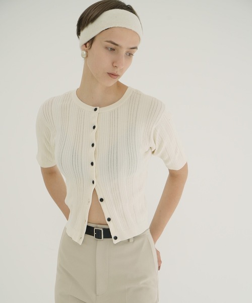 W FACE RIB KNIT CARDIGAN（カーディガン/ボレロ）｜CLANE
