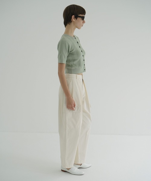 CLANE（クラネ）の「W FACE RIB KNIT CARDIGAN（カーディガン/ボレロ・レディース・ブラック/パープル/アイボリー/ミント・1/2）」の21枚目の写真